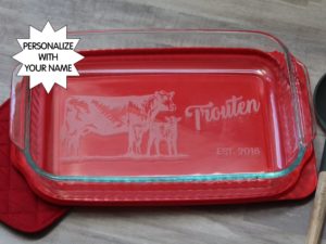 Angus Cattle Customized 9x13 Casserole Dish