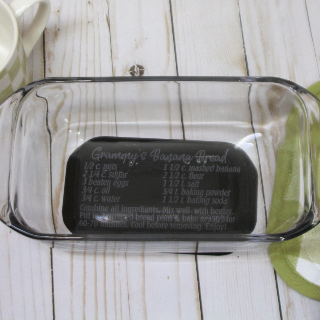 Loaf Pan / Small Casserole Baking Dish Customized With Handwritten